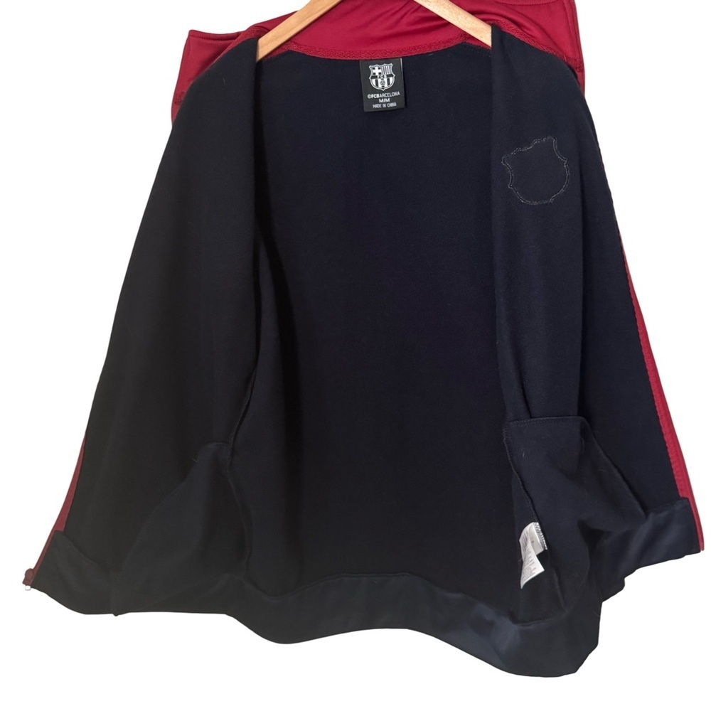 FC Barcelona Jacket Full Zip Blue Red Track Long Sleeve Soccer Barca Mens M - Picture 11 of 16